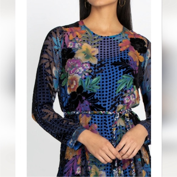 NWT!$598•Johnny Was•Lanai Burnout Pippa Dress With Slip•Sz Large - Picture 4 of 14